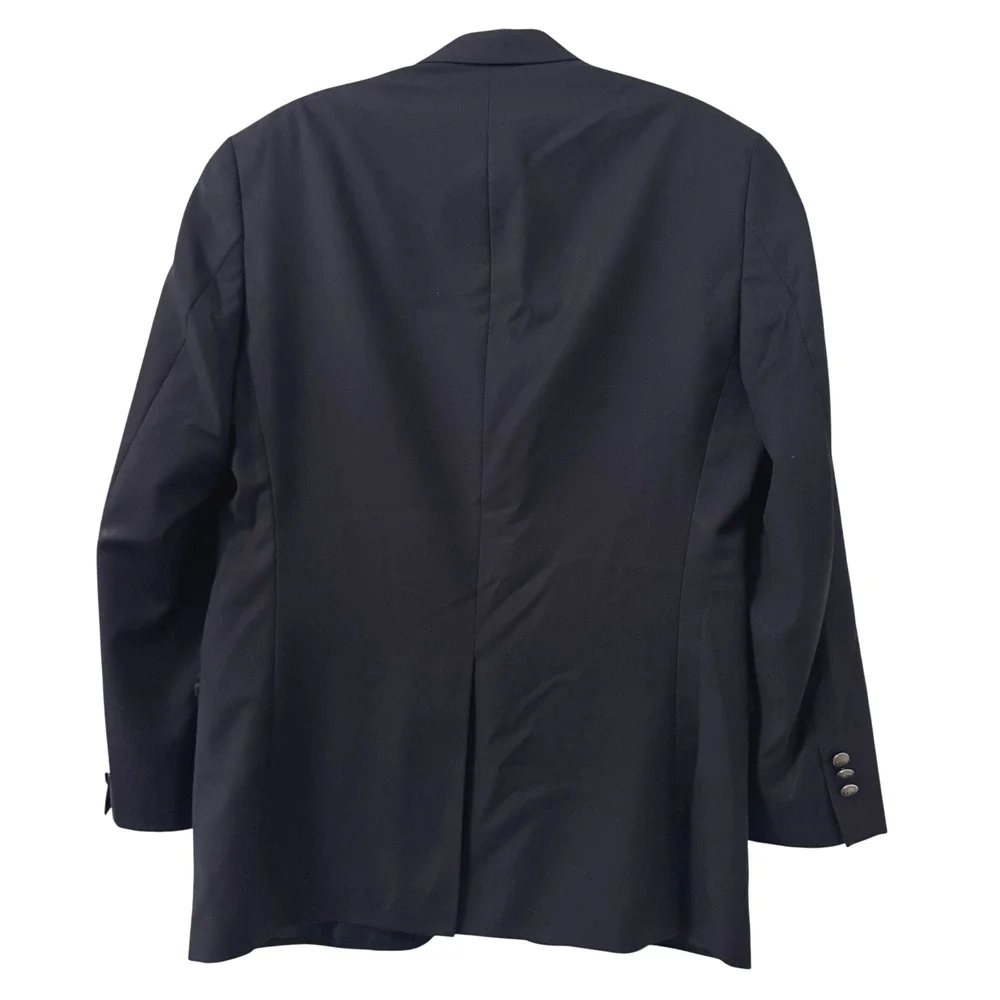 Michael Kors Blazer Mens 42R Navy Blue‎ Two Button Sport Coat Minimalist Classic